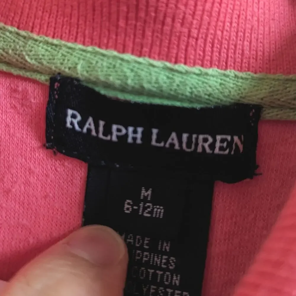Vtg Ralph Lauren Pink Terry Dress Baby Girls 6-12m Salmon Preppy Beach
